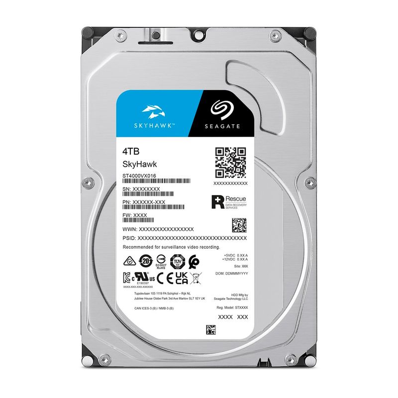 SEAGATE - Disco Duro Interno Seagate Skyhawk 4TB 3.5 PC/DVR Vigilancia