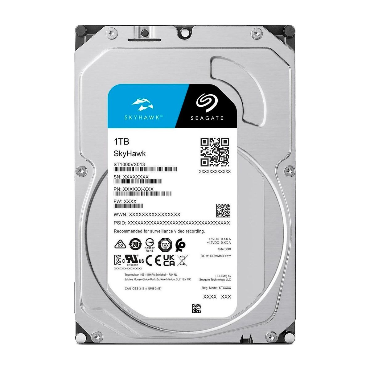 SEAGATE - Disco Duro Interno Seagate Skyhawk 1TB 3.5 PC/DVR Vigilancia
