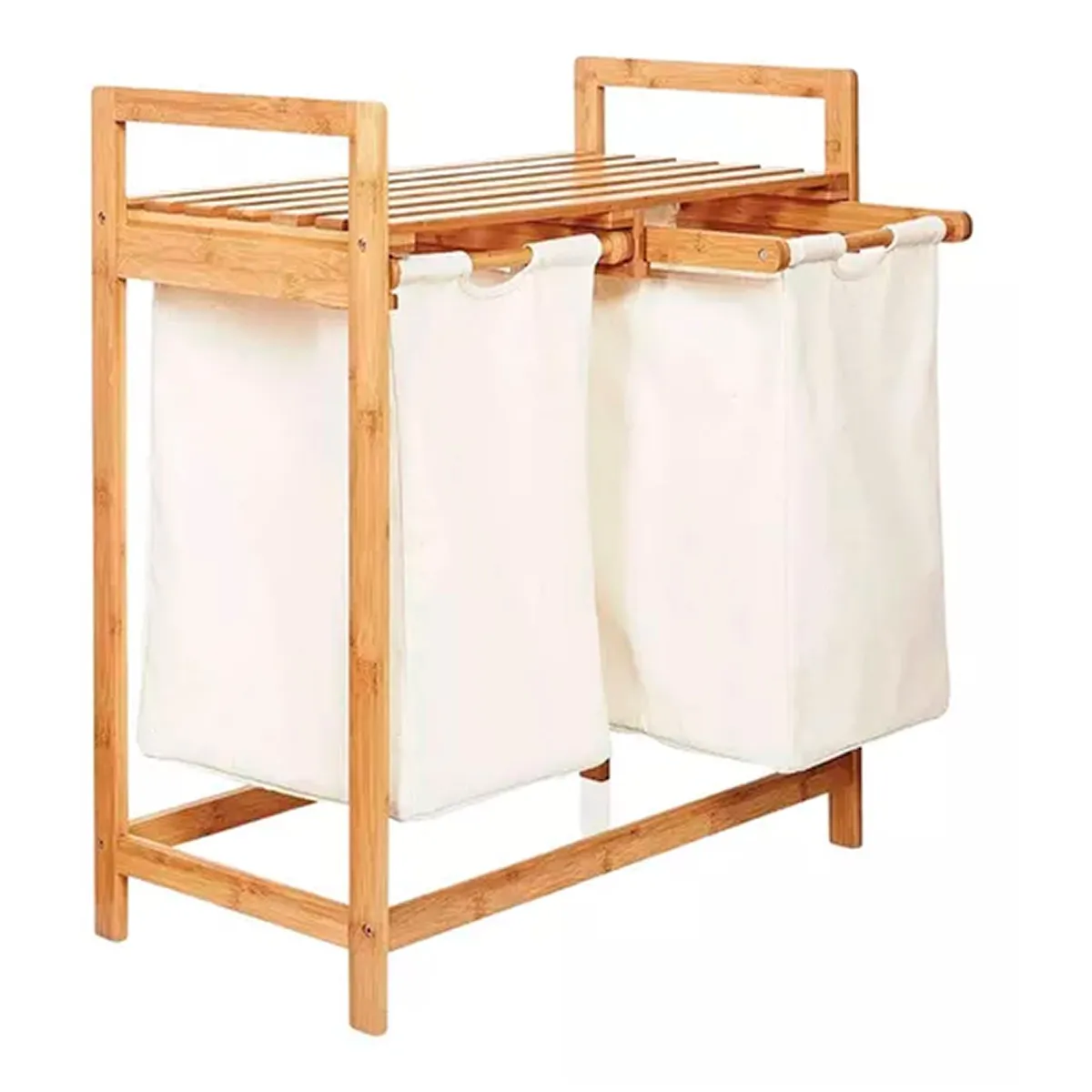 OFERTABKN - Cesta Canasto De Ropa Sucia Con Soporte De Bambu