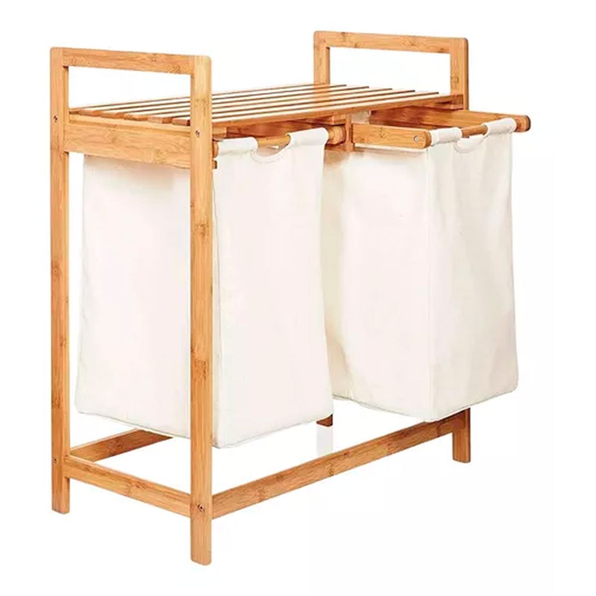 OFERTABKN - Cesta Canasto De Ropa Sucia Con Soporte De Bambu