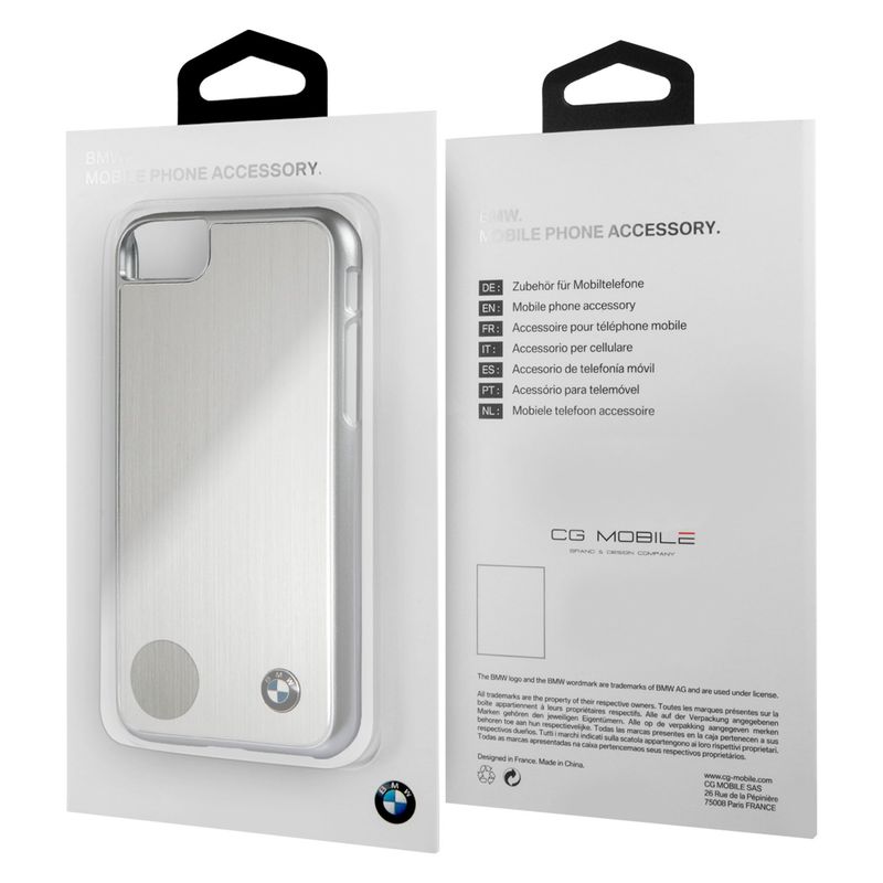 BMW - CARCASA BMW PIPHONE 78 SILVER BMHCI8SASI - Negro