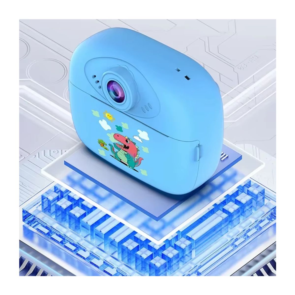 OEM - CAMARA FOTOGRAFICA PARA NIÑOS CON IMPRESION INSTANTANEA AZUL