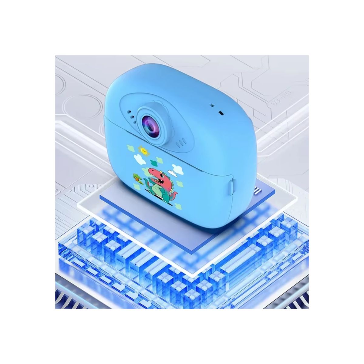 OEM - CAMARA FOTOGRAFICA PARA NIÑOS CON IMPRESION INSTANTANEA AZUL