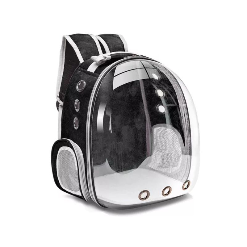 GENERICO - mochila transportadora para mascotas tamaño 42X35X22 NEGRO