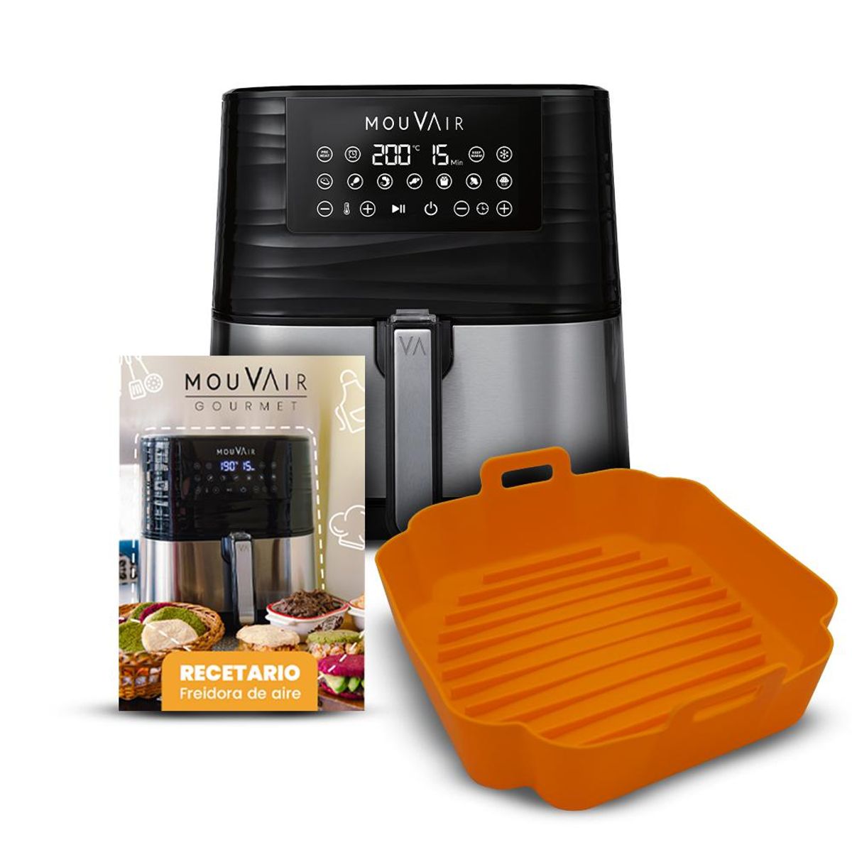MOUVAIR - Freidora De Aire Mouvair Gourmet 5,5 L + Molde De Silicona.