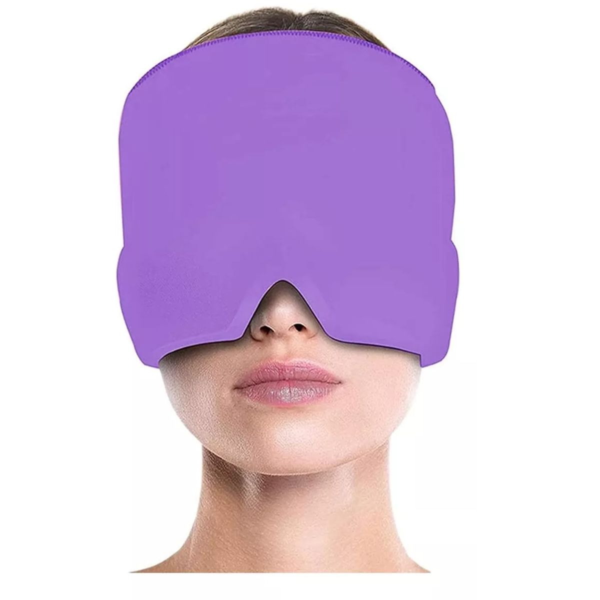GENERICO - Pack X2 Gorro Gel Alivio De Migraña Frío Calor Color Morado