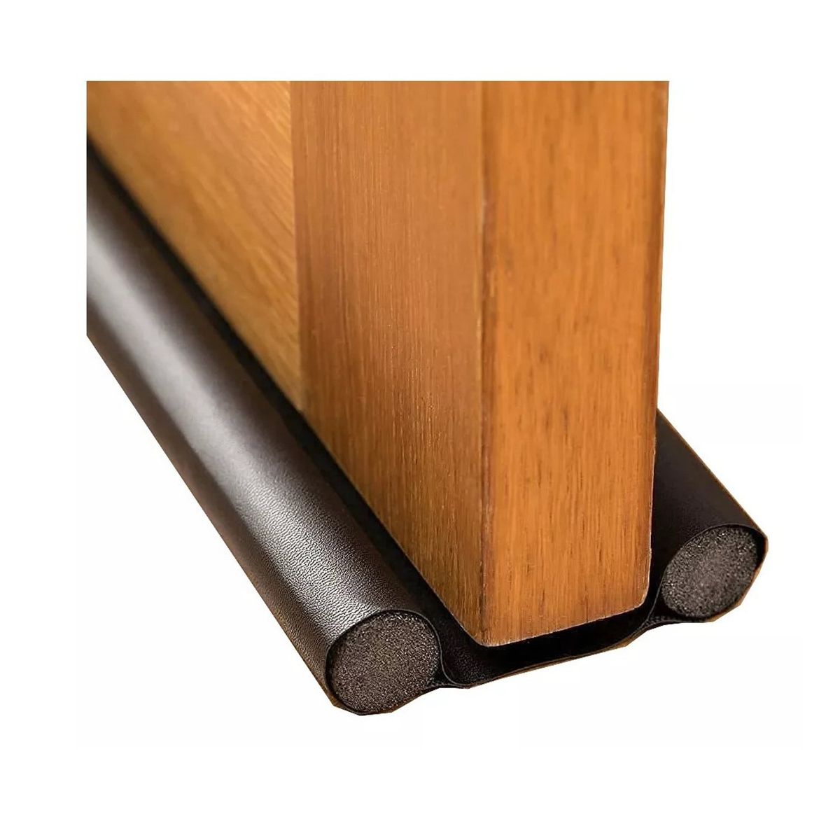 GENERICO - Burlete Doble Eco Cuero Y Esponja Aislante Bajo Puertas