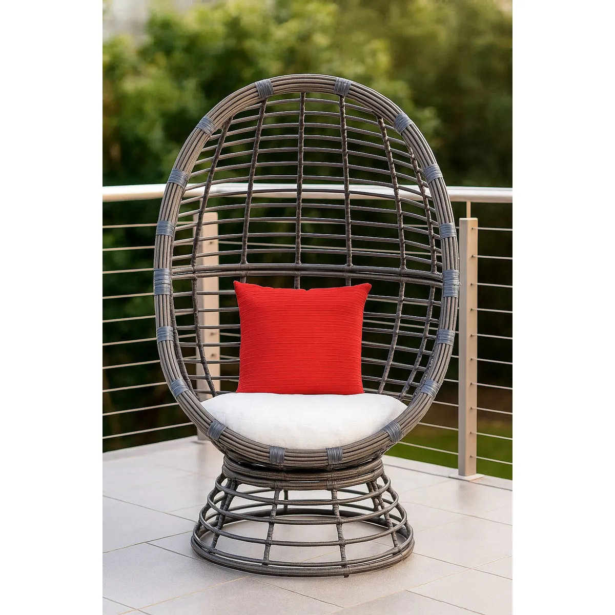 GENERICO - Silla Terraza - Sillon Huevo 360 grados