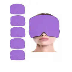 GENERICO - Pack X5 Gorro Gel Alivio De Migraña Frío Calor Color Morado