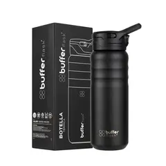 BUFFER FLASK - Termo Botella Termica Buffer 700ml Botella Agua Acero Inox - Negro