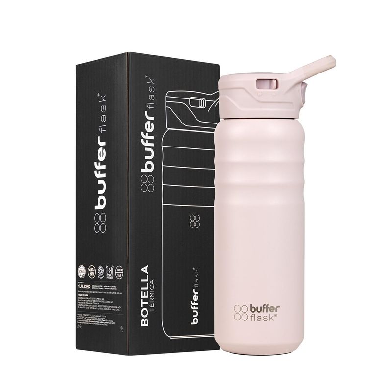 BUFFER FLASK - Termo Botella Termica Buffer 700ml Botella Agua Acero Inox - Rosa