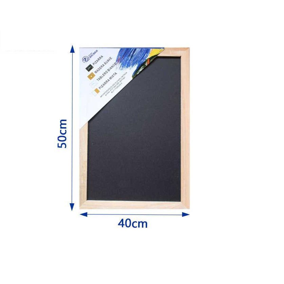 GENERICO - Pizarra Negra Madera 50x40cm