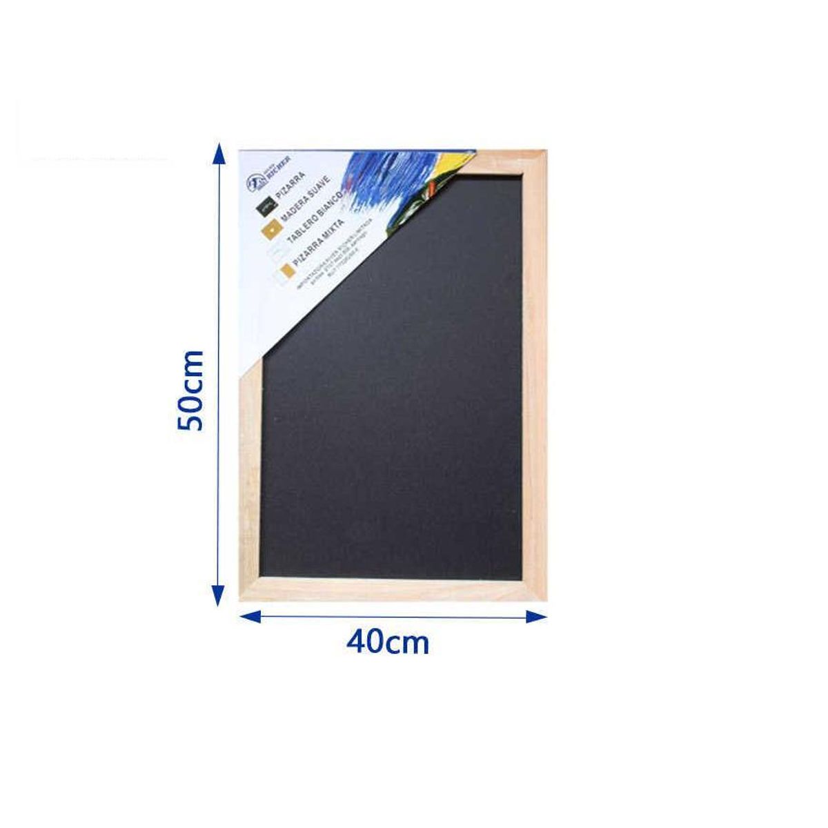 GENERICO - Pizarra Negra Madera 50x40cm
