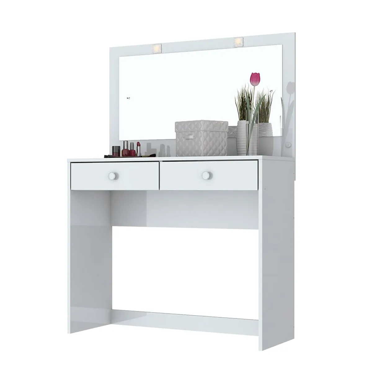 HOME MOBILI - Tocador Dalia 2C Blanco+Espejo