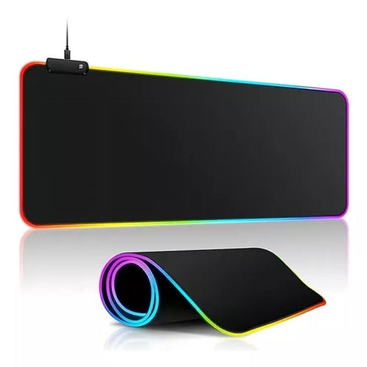 GENERICO - Mouse Pad Gamer Rgb Alfombrilla Base De Goma Antideslizante