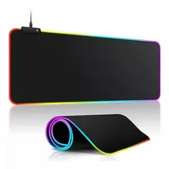 GENERICO - Mouse Pad Gamer Rgb Alfombrilla Base De Goma Antideslizante