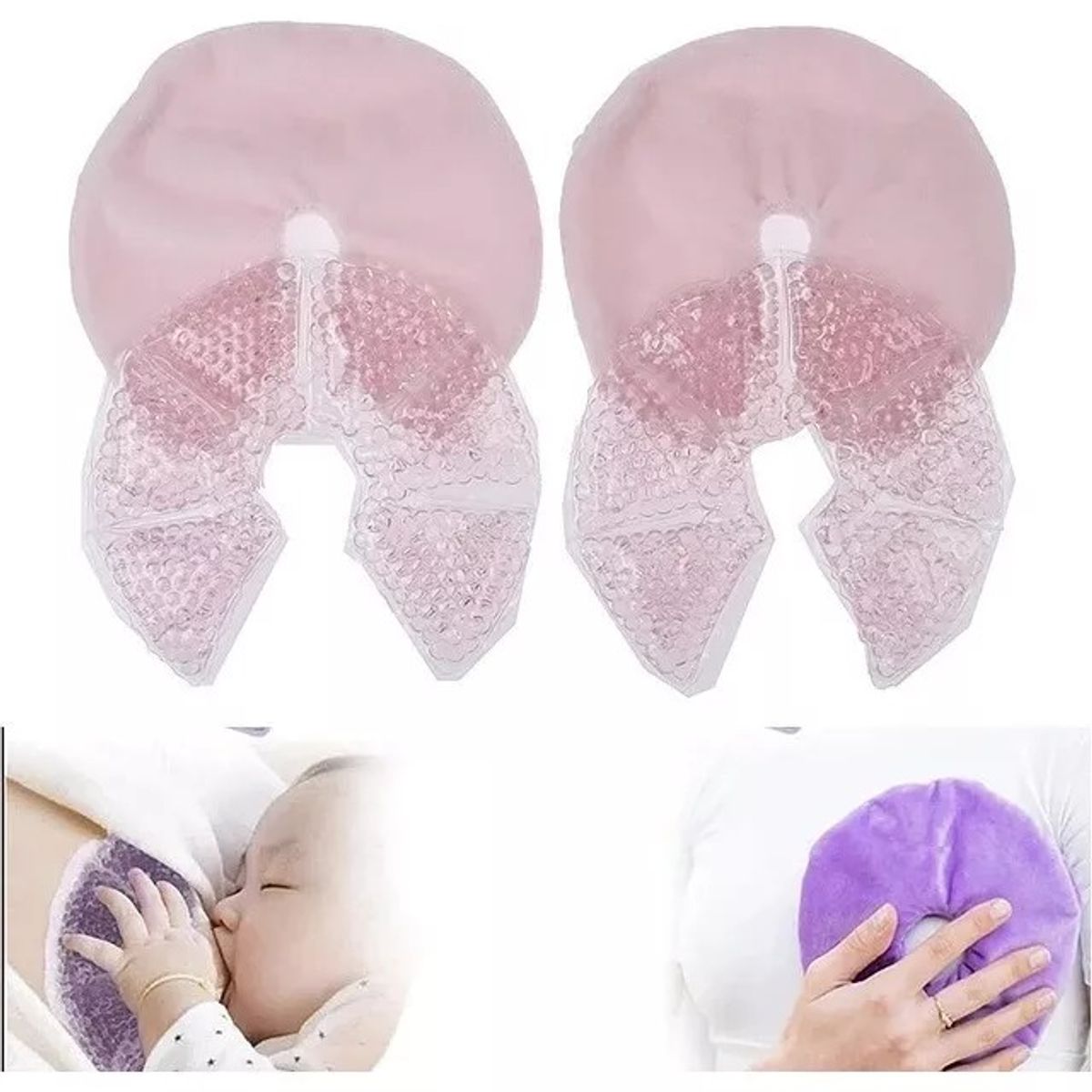 GENERICO - Almohadillas En Gel Para Lactancia Materna, 2 Unid + 2 Funda