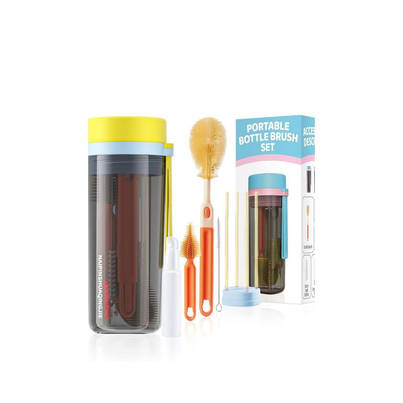 GENERICO - Set De Limpieza Cepillos Portátil Para Mamaderas Biberones