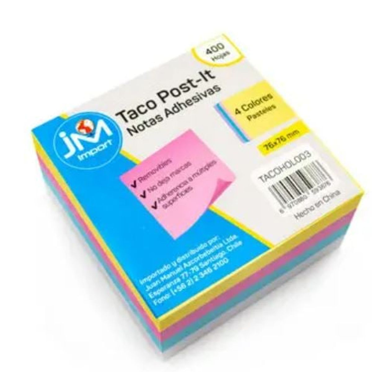 JM IMPORT - TACO POST IT  Taco de notas autoadhesivas