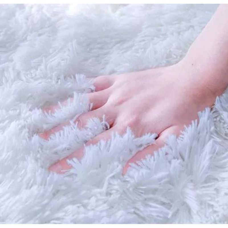 GENERICO - Alfombra Peluda Living Hogar color Blanco
