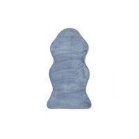 Alfombra peluda para bajada de Cama color Gris