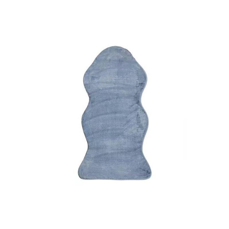 GENERICO - Alfombra peluda para bajada de Cama color Gris