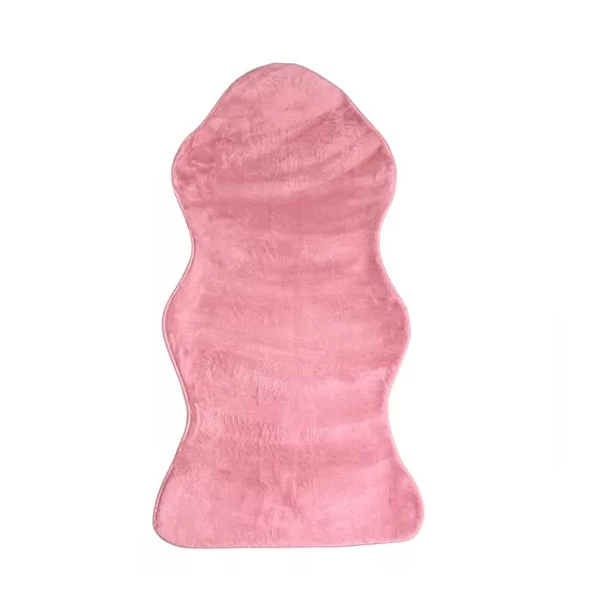 GENERICO - Alfombra peluda para bajada de Cama color Rosa