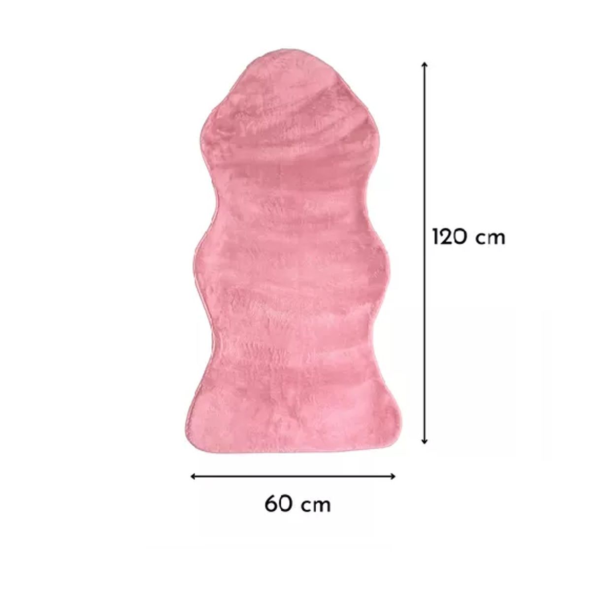 GENERICO - Alfombra peluda para bajada de Cama color Rosa