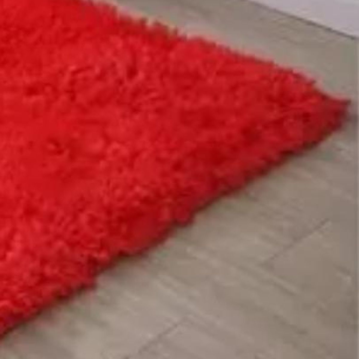 GENERICO - Alfombra Peluda Grande color Rojo