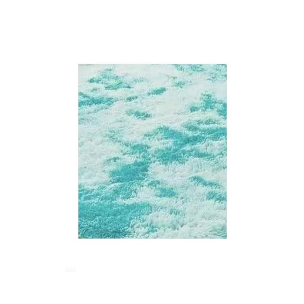 GENERICO - Alfombra Peluda Grande color Turquesa Jaspeado