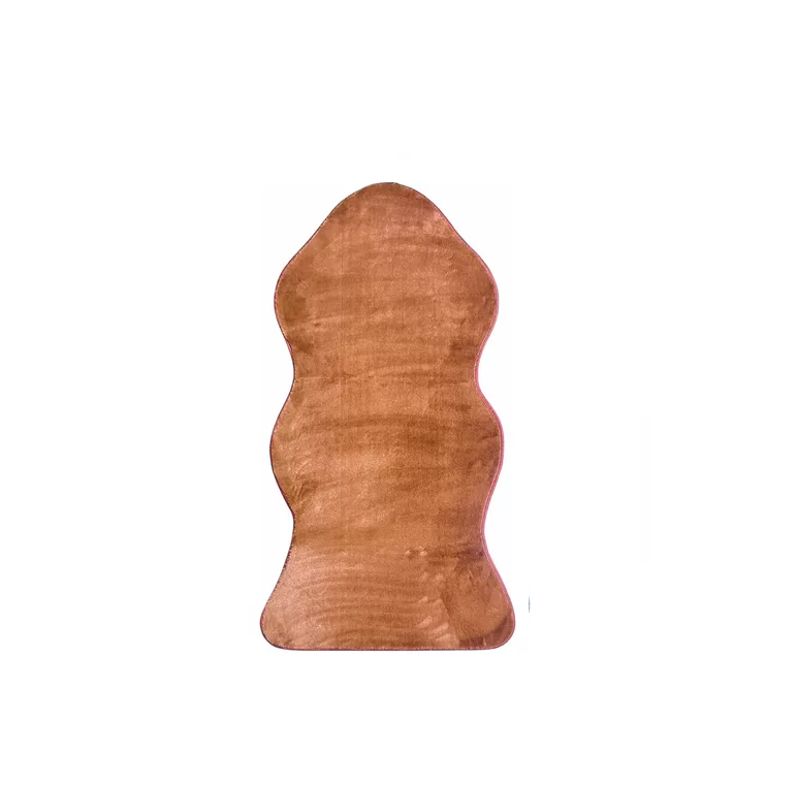 GENERICO - Alfombra peluda para bajada de Cama color Marrón