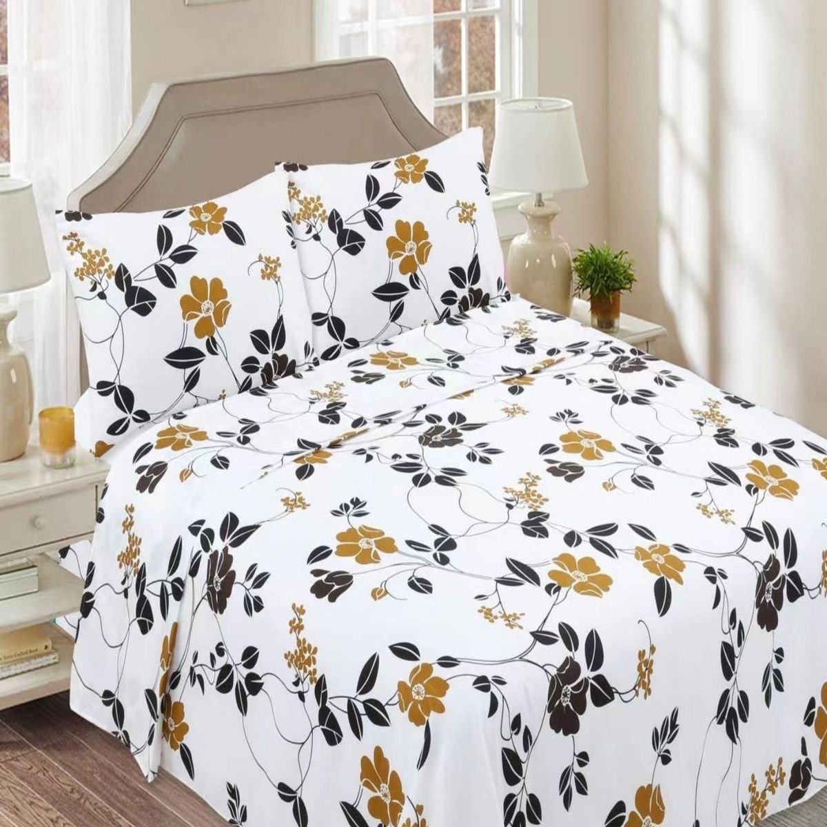 GENERICO - JUEGO DE SABANAS POLIALGODÓN 2 PLAZA