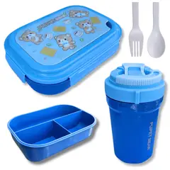 LINE - Fiambrera Contenedor 1100 Ml Táper Hermético + Vaso Plástico Infantil