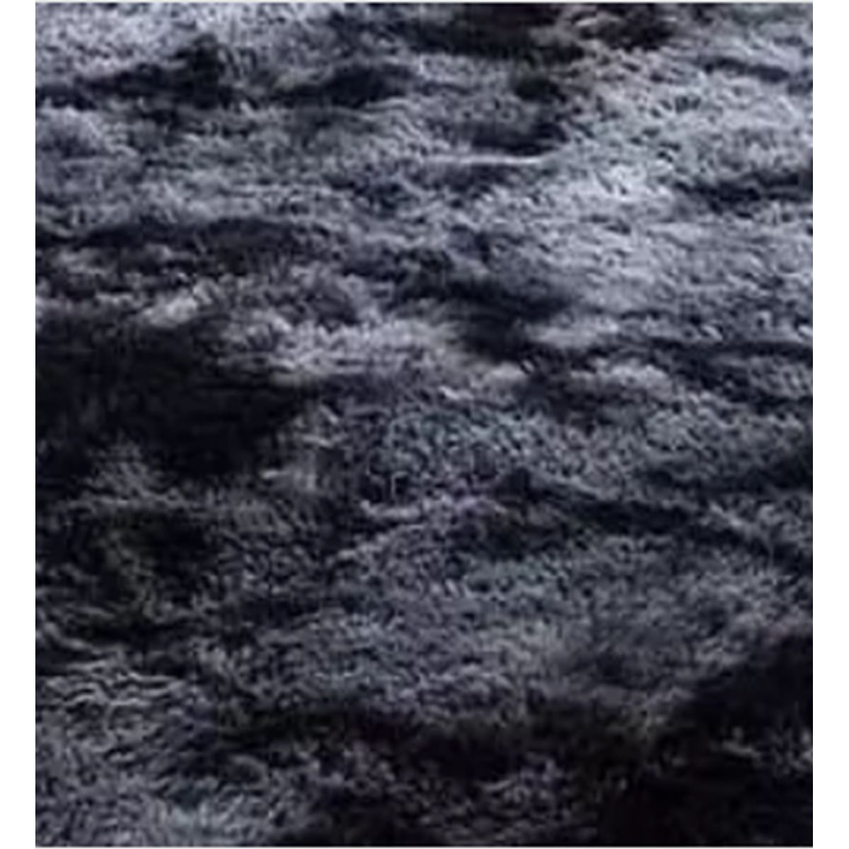 GENERICO - Alfombra Peluda Grande color Negra Jaspeado