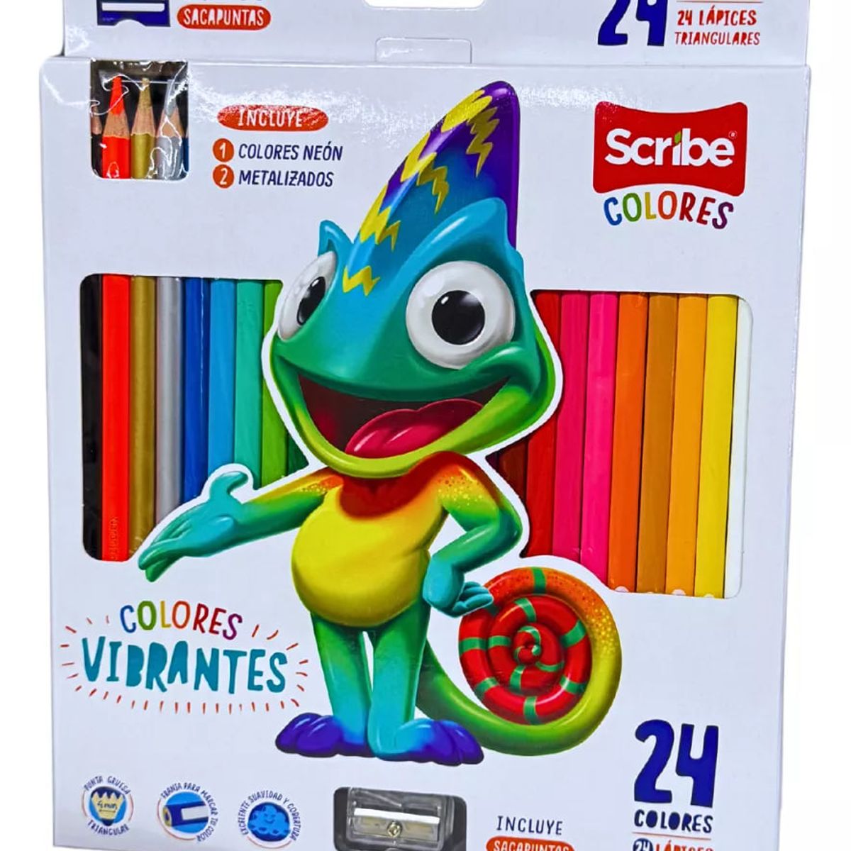 GENERICO - Lápices De Colores Scribe Unipunta CajaX24 Ud Triangular