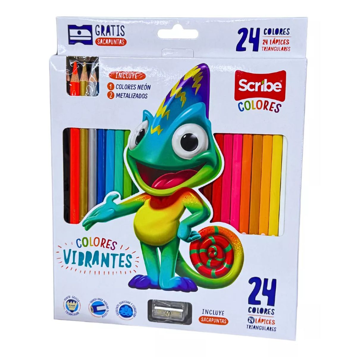 GENERICO - Lápices De Colores Scribe Unipunta CajaX24 Ud Triangular