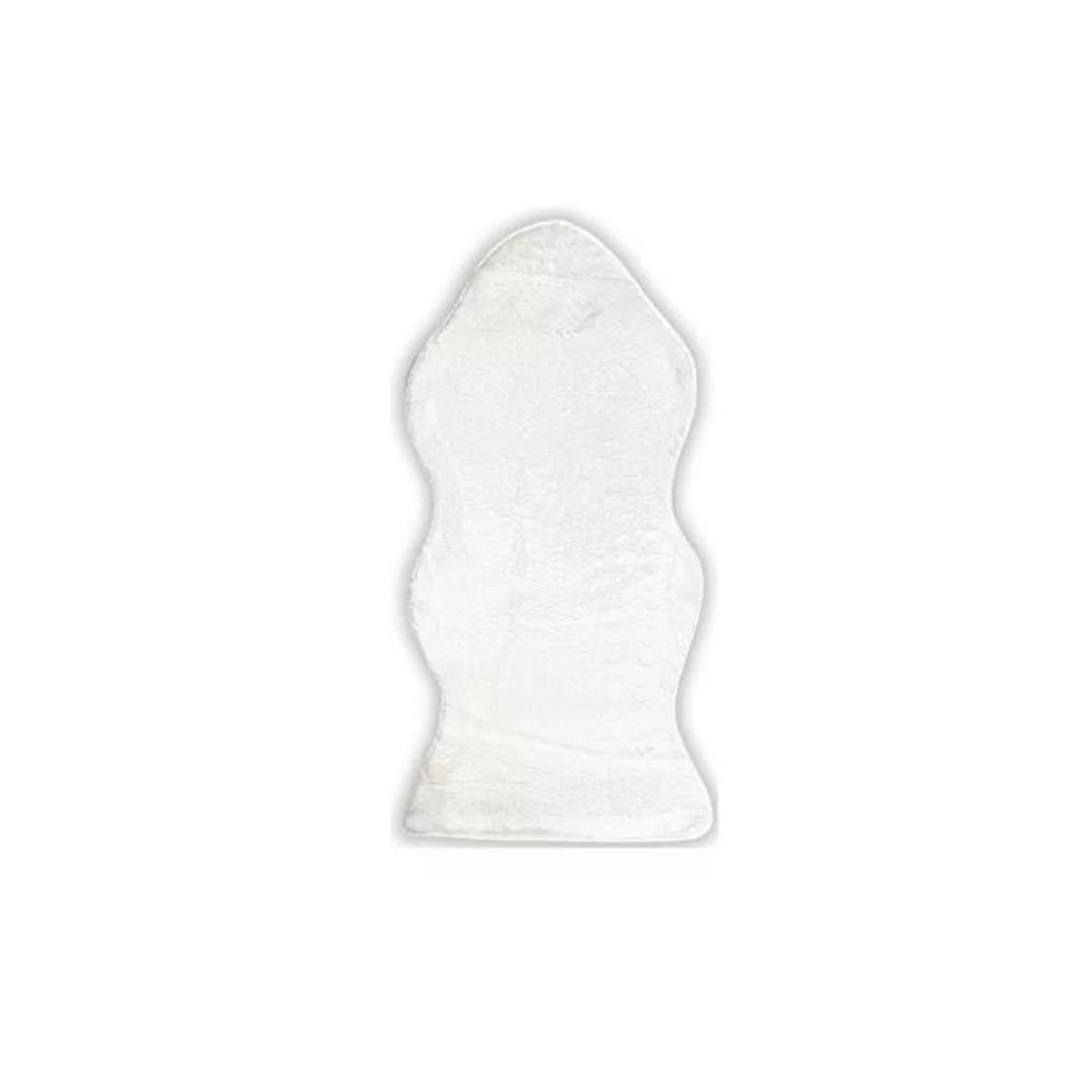 GENERICO - Alfombra peluda para bajada de Cama color Blanco