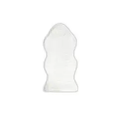 GENERICO - Alfombra peluda para bajada de Cama color Blanco