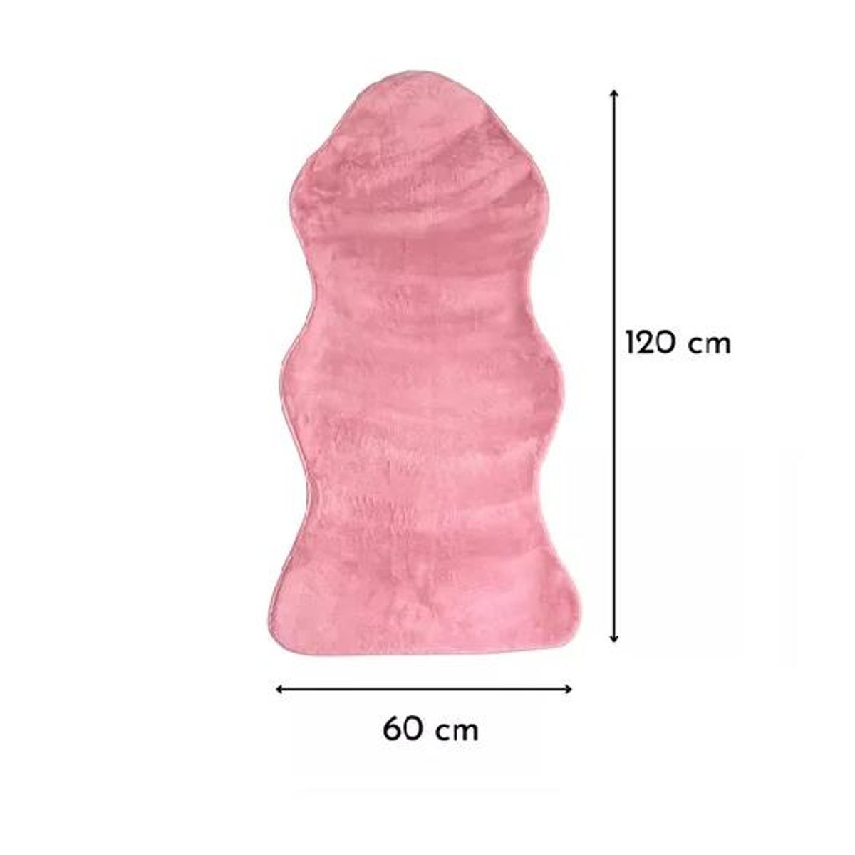 GENERICO - Alfombra peluda para bajada de Cama color Blanco