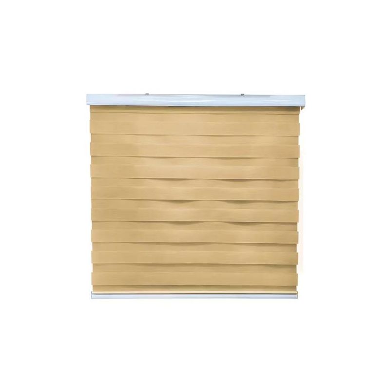 GENERICO - Cortina Roller Duo Zebra Día Noche 150x200cm Beige Jaspeado
