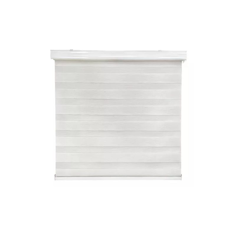GENERICO - Cortina Roller Duo Zebra Día Noche 150x200cm Blanco Jaspeado