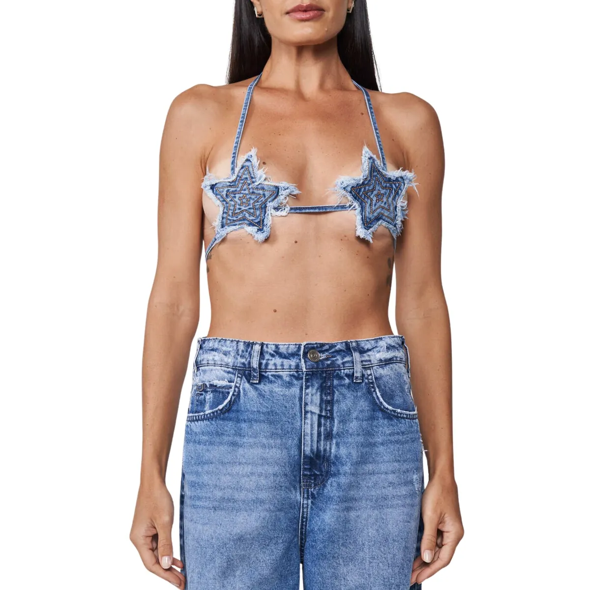 COLCCI - Top jeans doble Estrella