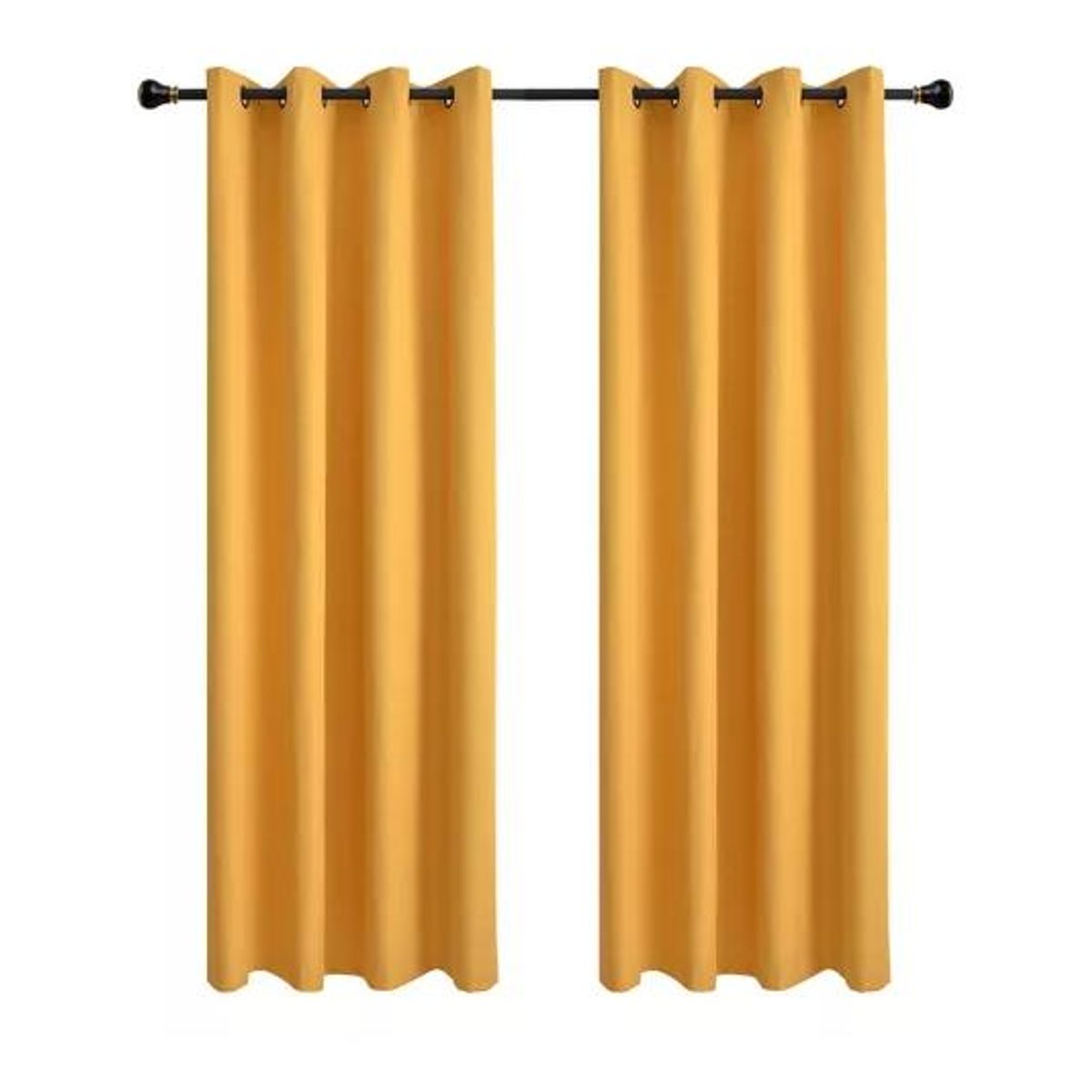 GENERICO - Cortina Lino Con Blackout Engomado Térmica 140x220 Amarillo