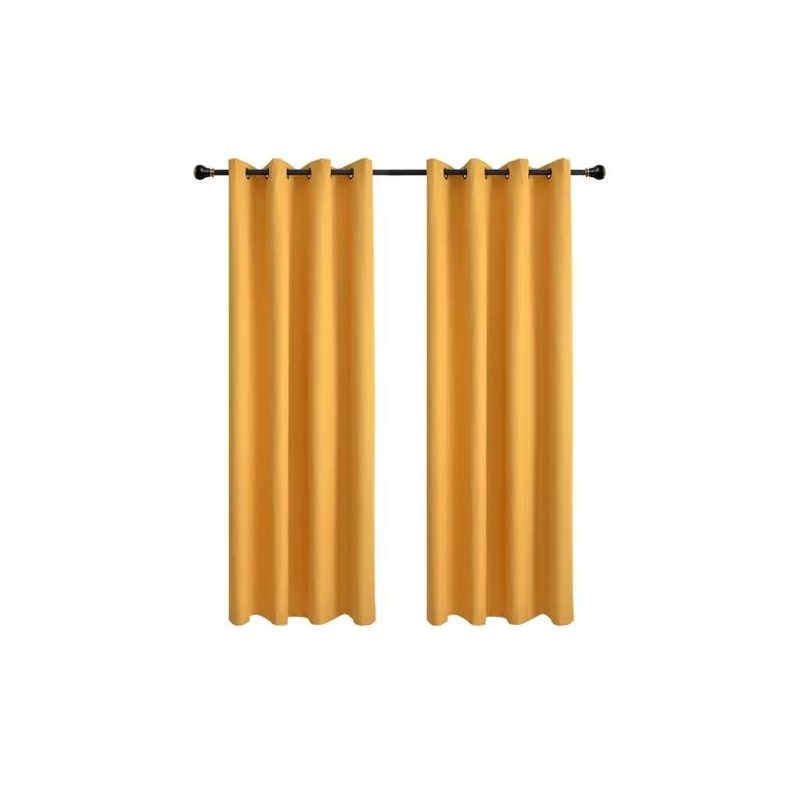GENERICO - Cortina Lino Con Blackout Engomado Térmica 140x220 Amarillo
