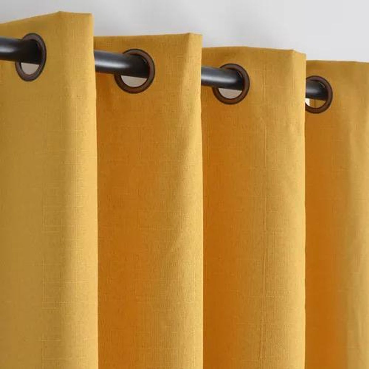 GENERICO - Cortina Lino Con Blackout Engomado Térmica 140x220 Amarillo