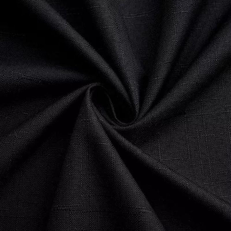 GENERICO - Cortina Lino Con Blackout Engomado Térmica 140x220 Negro