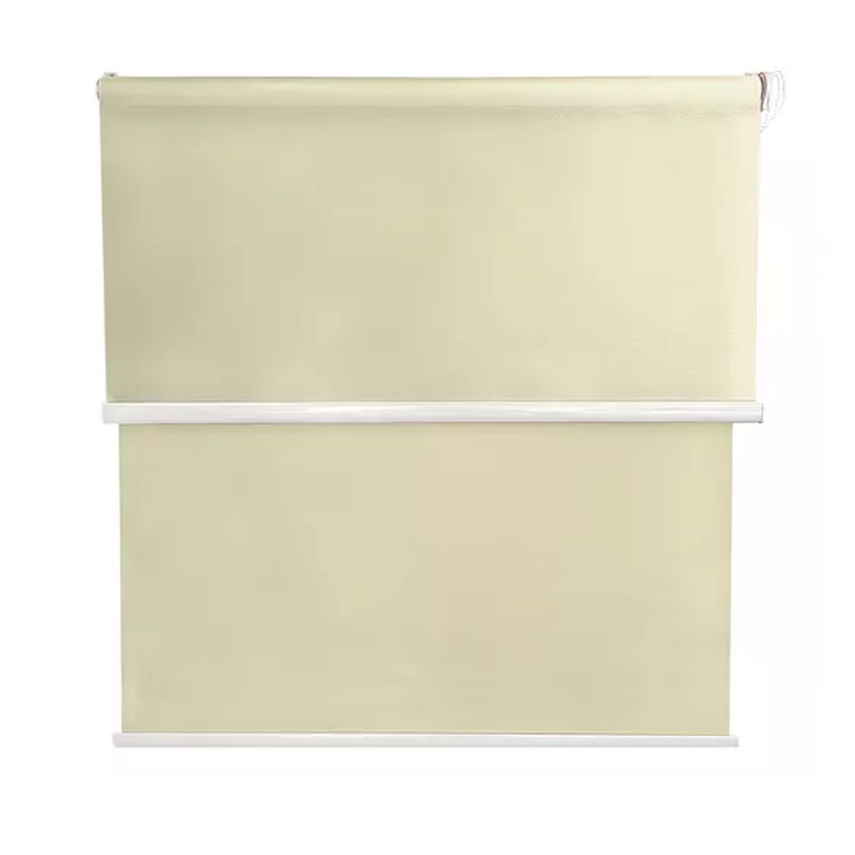 GENERICO - Cortina Roller Blackout 2 Paños 160x240 Doble Visillo Beige Sin Cenefa