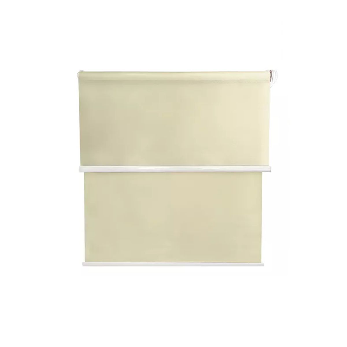 GENERICO - Cortina Roller Blackout 2 Paños 160x240 Doble Visillo Beige Sin Cenefa