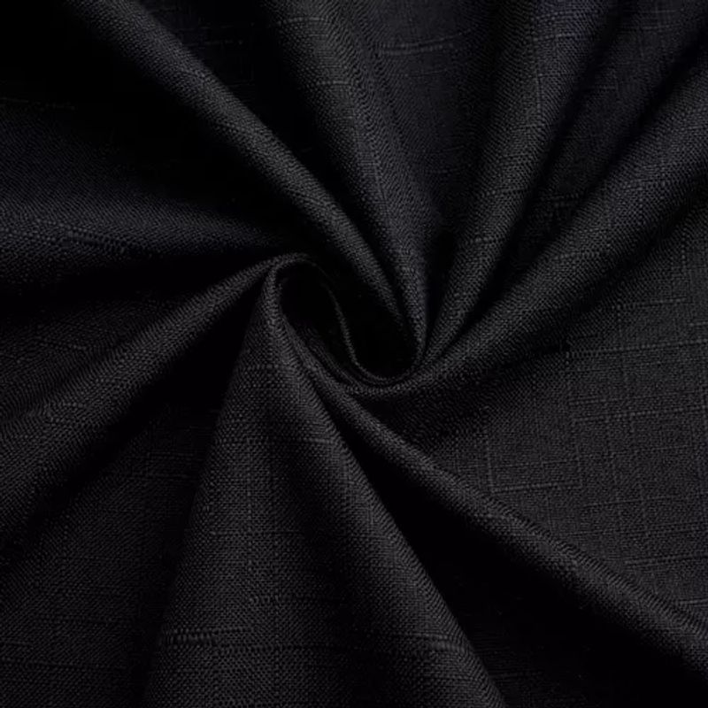 GENERICO - Cortina Lino Con Blackout Engomado Térmica 140x220 Negro