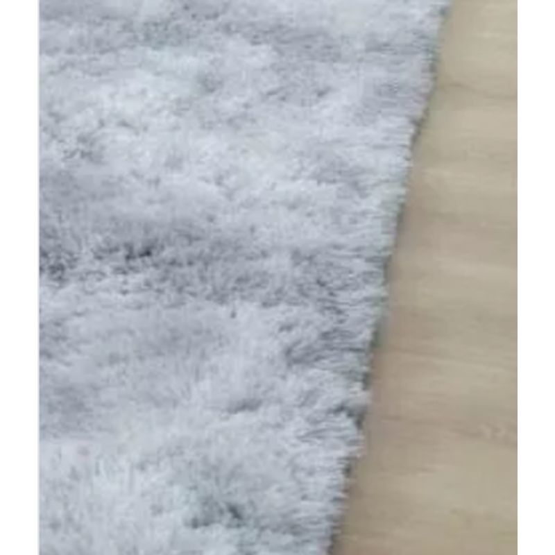 GENERICO - Alfombra Peluda Grande color Gris Claro Jaspeado
